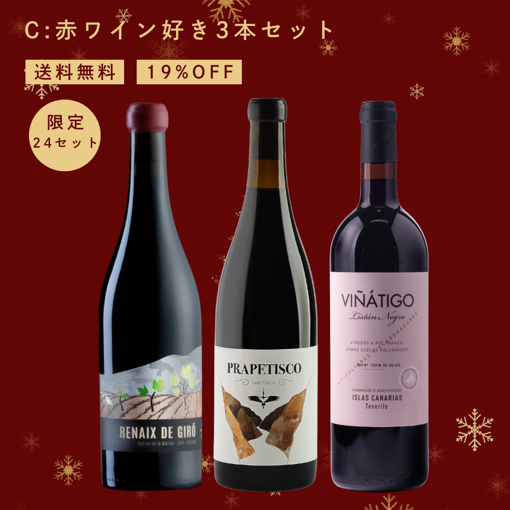 【送料無料】Ｃ：赤ワイン好き3本セット